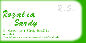 rozalia sardy business card