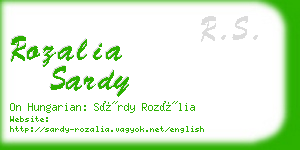rozalia sardy business card